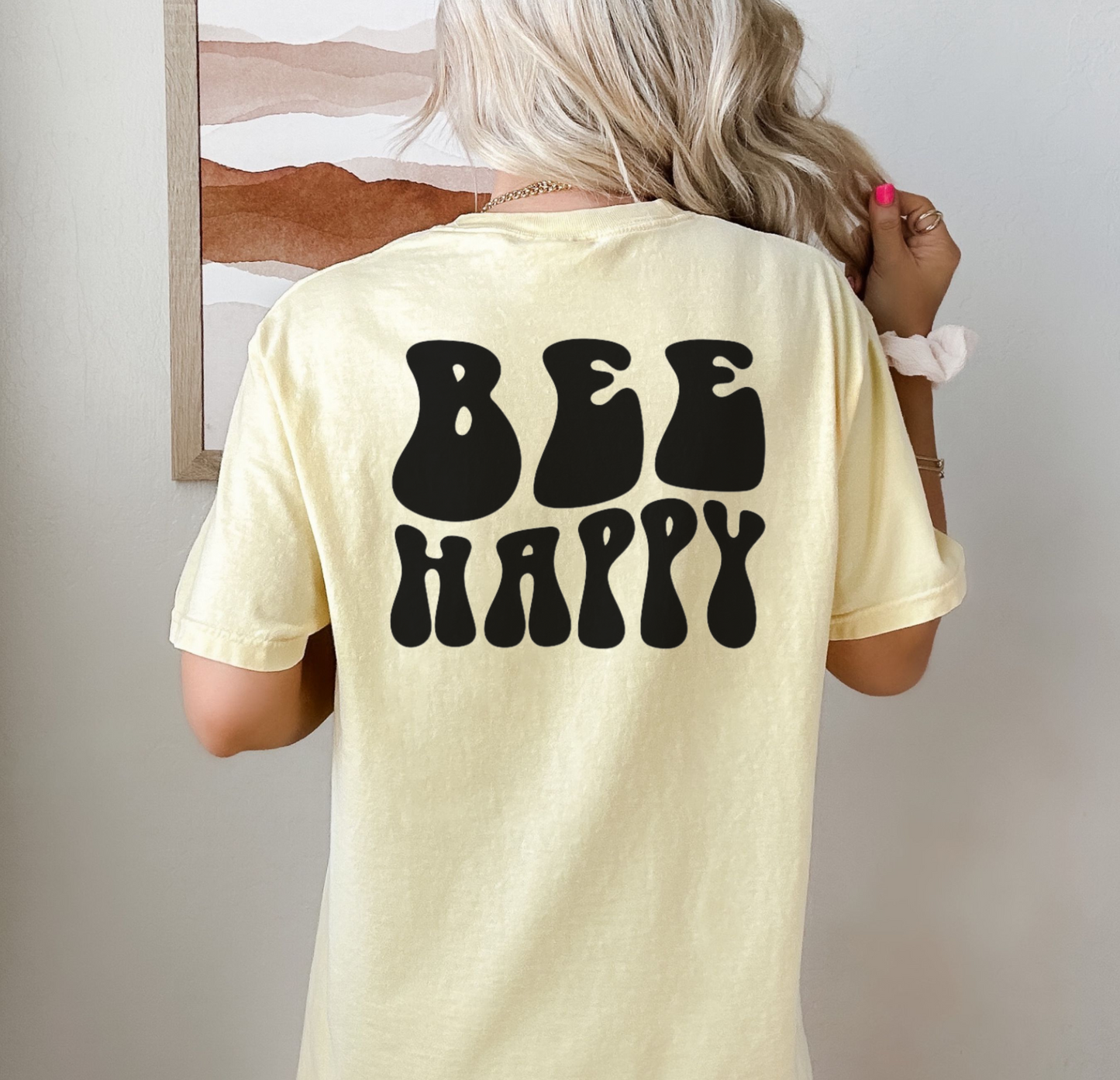 “Bee Happy” Comfort Colors® T-Shirt