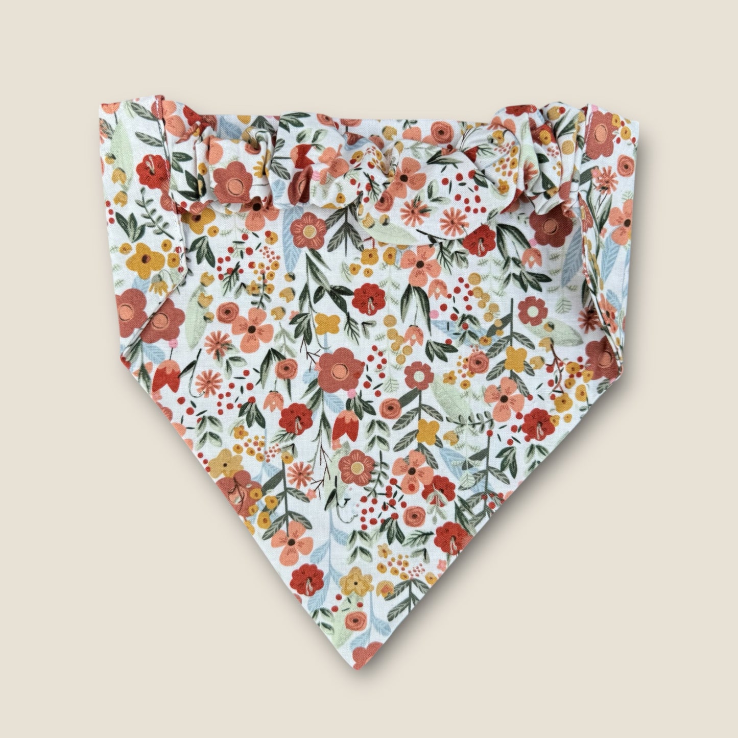 Rustic Wildflowers Scrunchie Dog Bandana