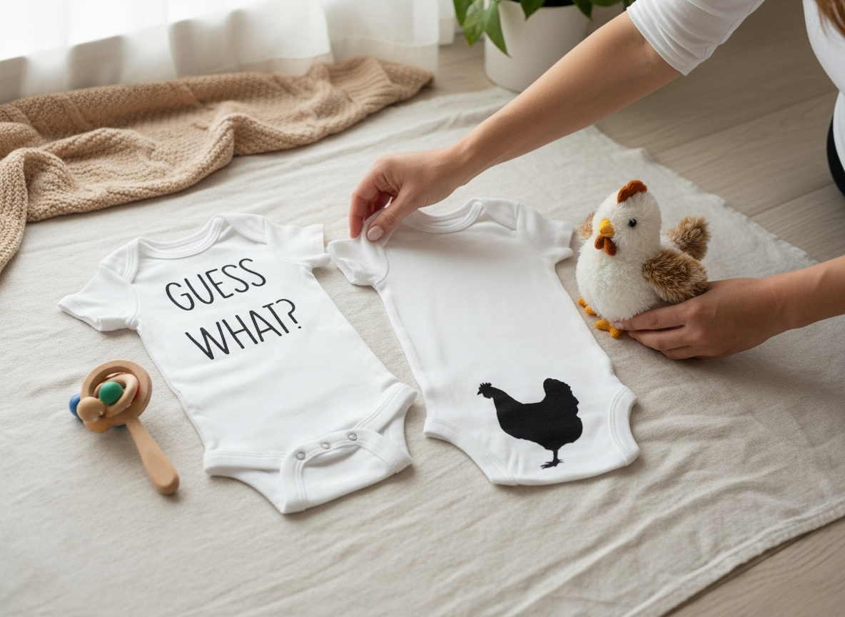 “Guess What? Chicken Butt!” Baby Onesie