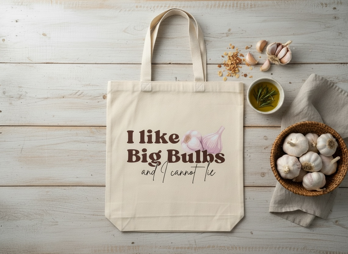 “I Like Big Bulbs and I Cannot Lie” Canvas Tote Bag