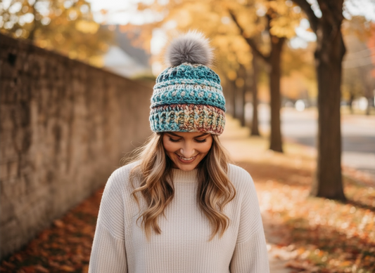 Crochet Winter Hat - Painted Canyon