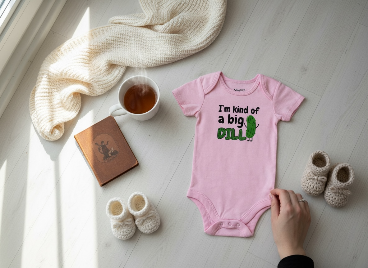 “I’m Kind of a Big Dill” Pickle Baby Onesie