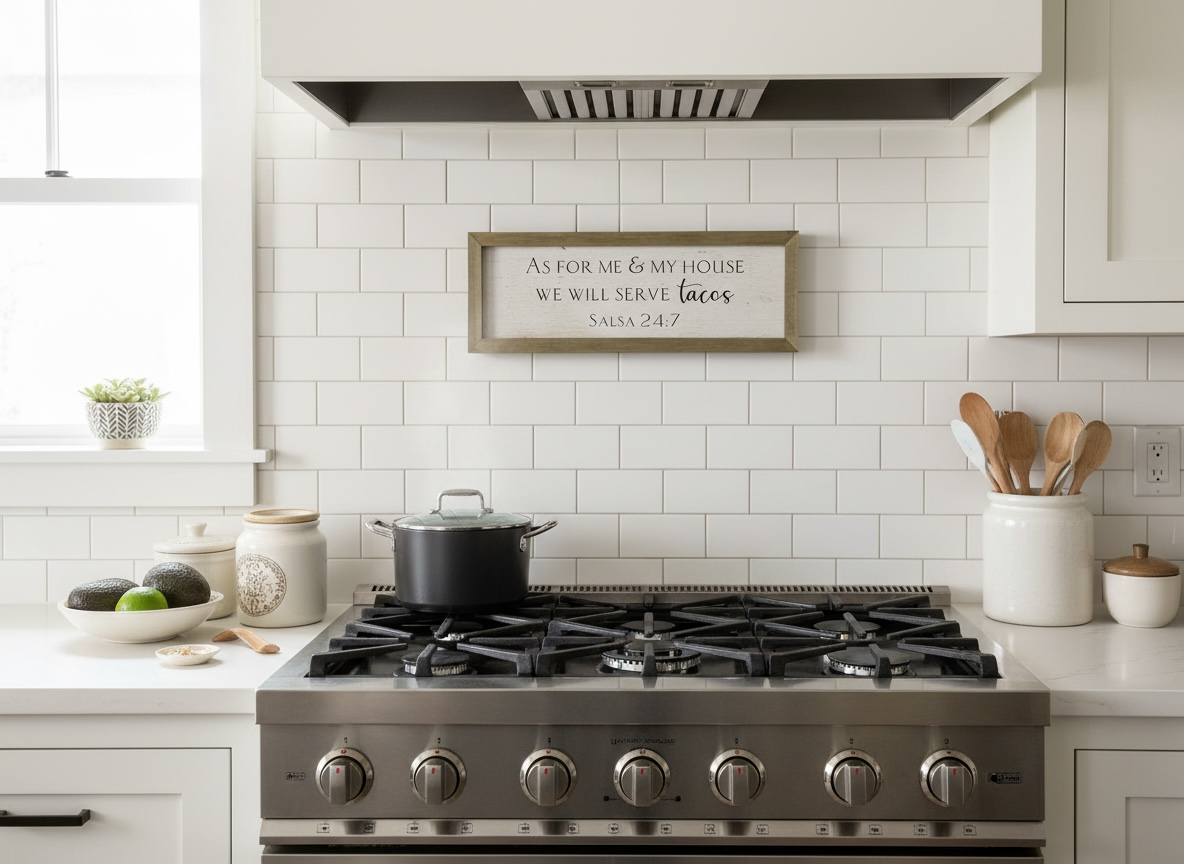 “As For Me & My House” Tacos Kitchen Sign