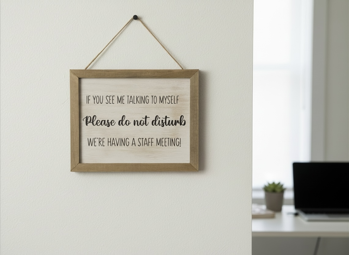 Staff Meeting - Office Hanging Sign