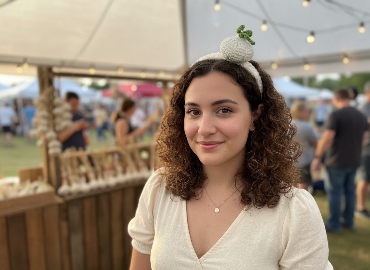 Crochet Single Garlic Bulb Headband