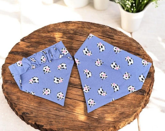 Cow Scrunchie Dog Bandana