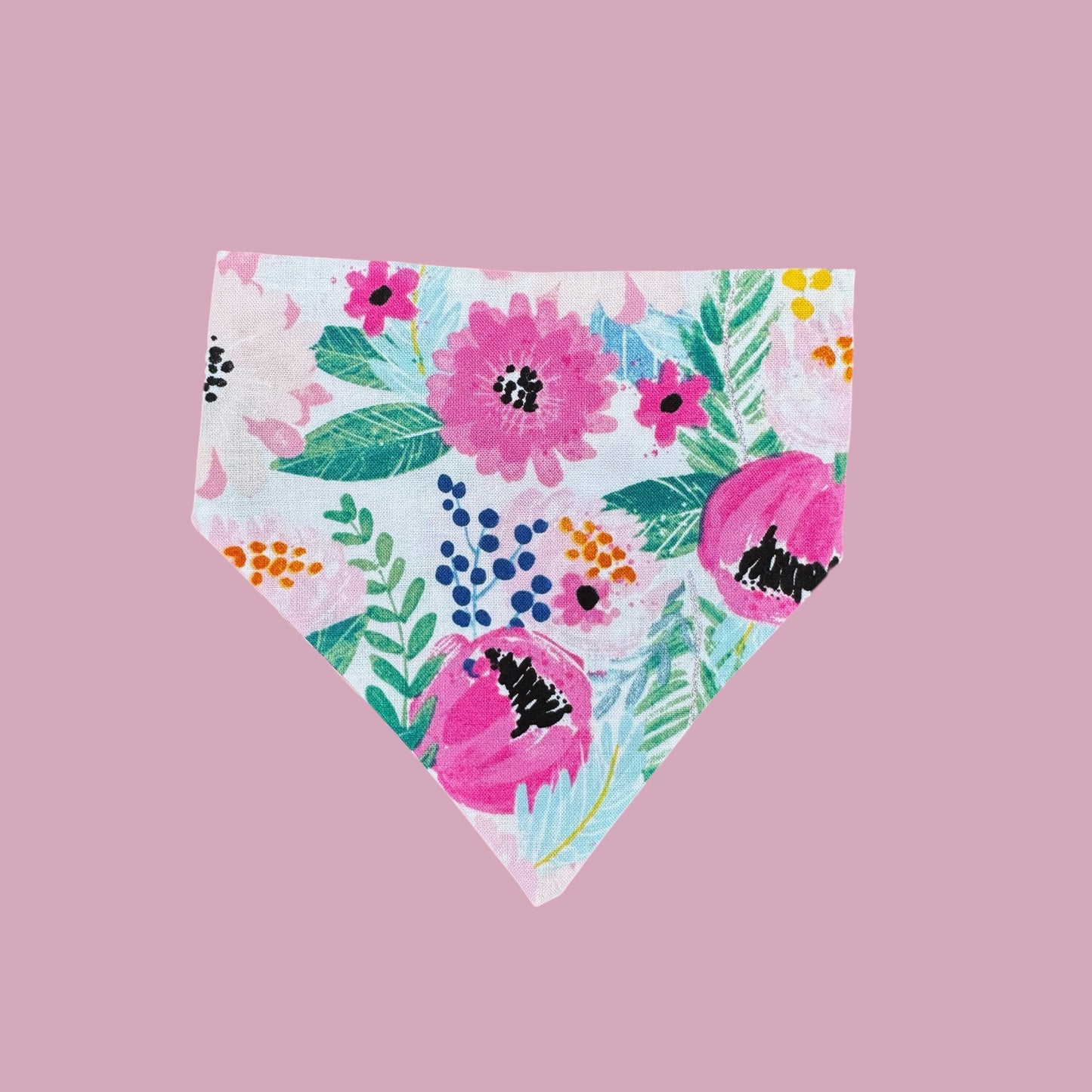 Bright Floral Scrunchie Dog Bandana