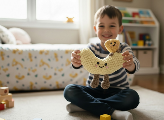 Crochet Mac & Cheese Plushie