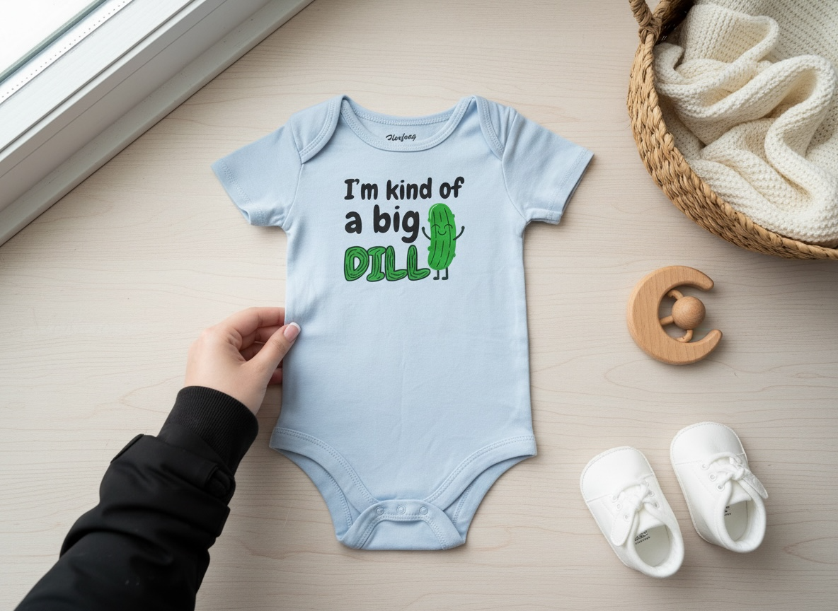 “I’m Kind of a Big Dill” Pickle Baby Onesie