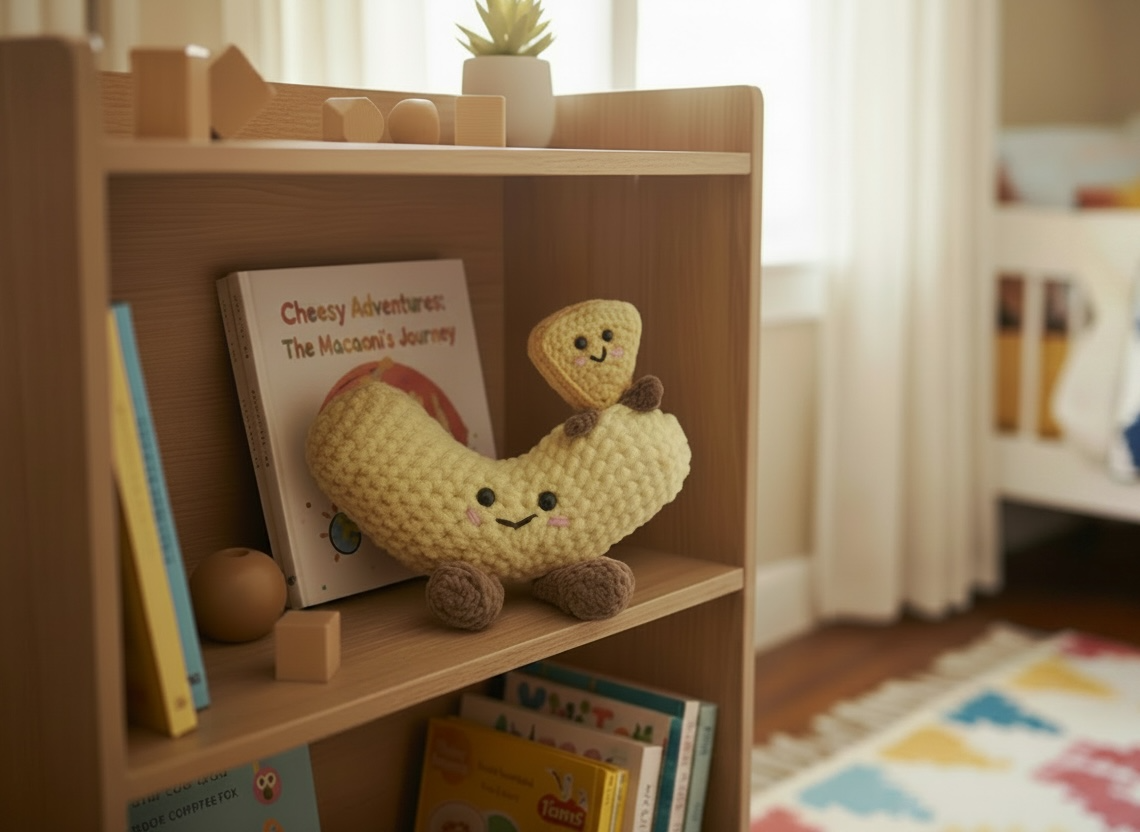 Crochet Mac & Cheese Plushie