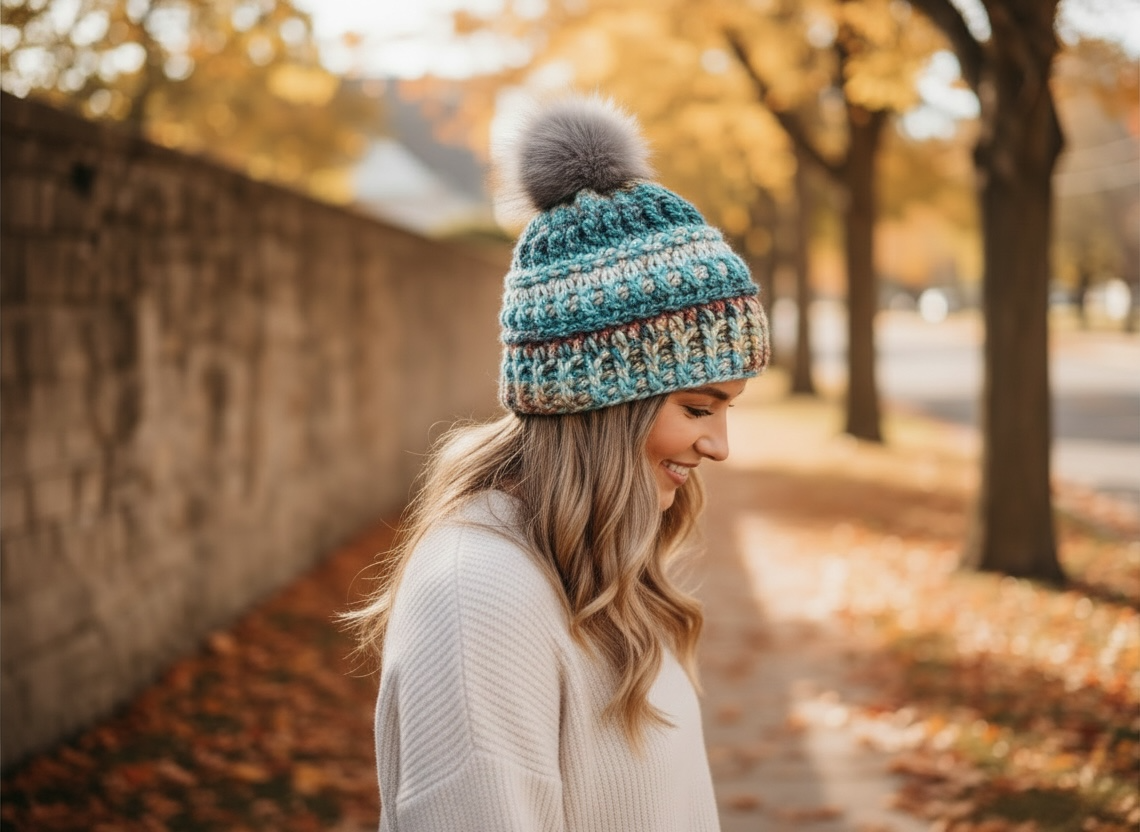 Crochet Winter Hat - Painted Canyon