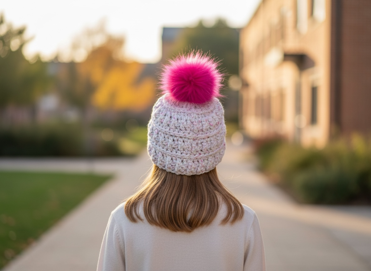 Crochet Winter Hat (Child) - Crushed Rasberry