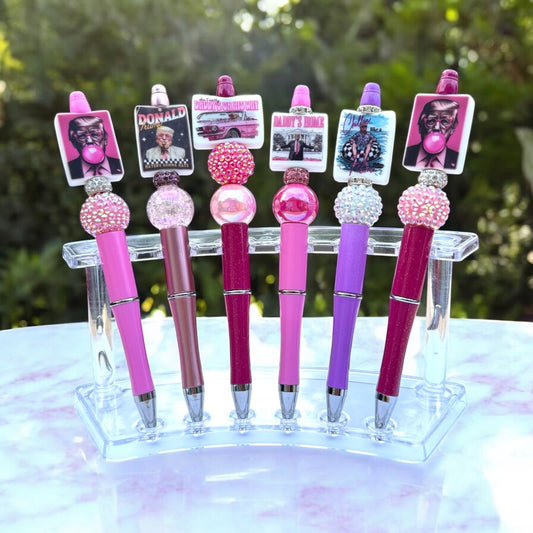 Donald Trump Pink Beadable Pens