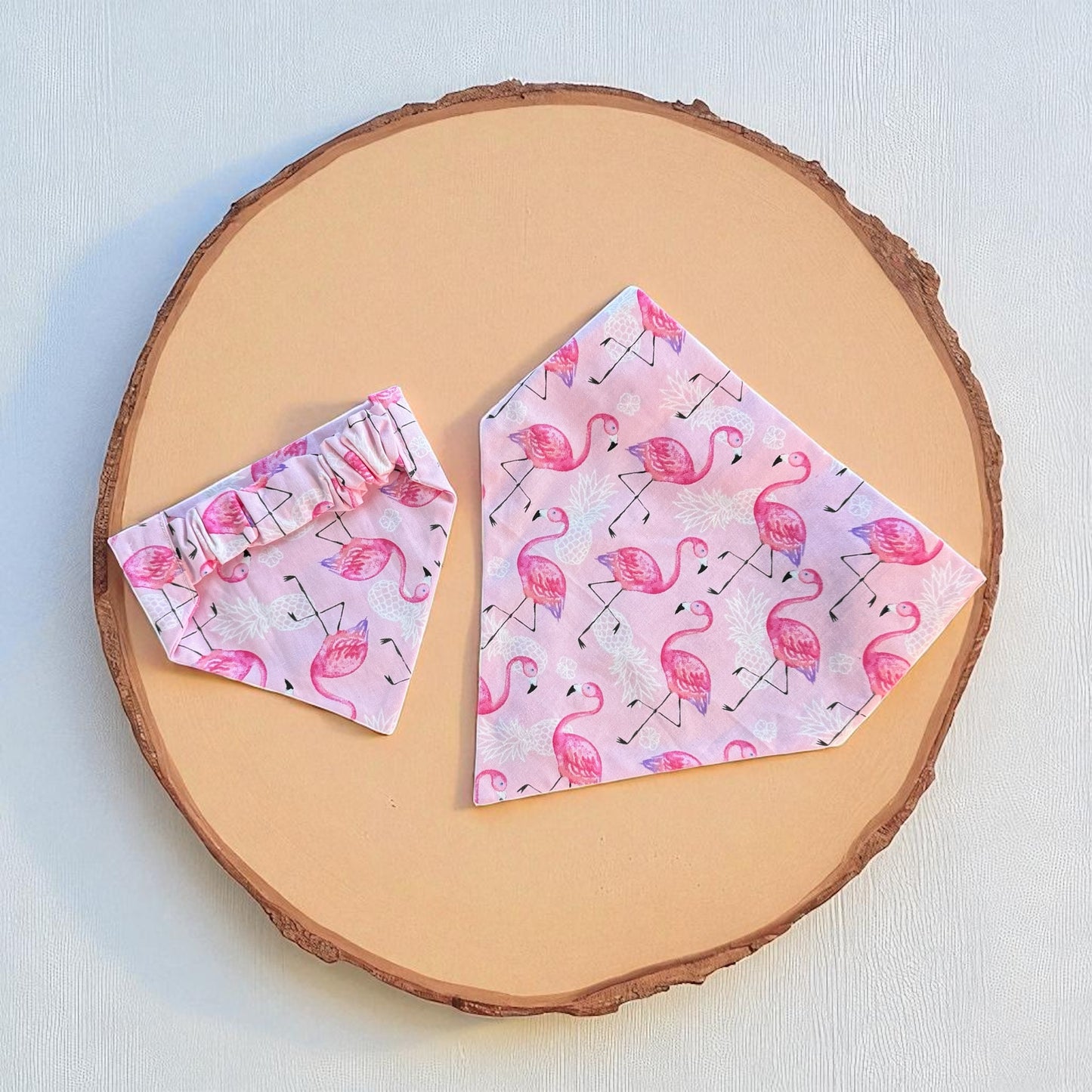 Flamingo Scrunchie Dog Bandana