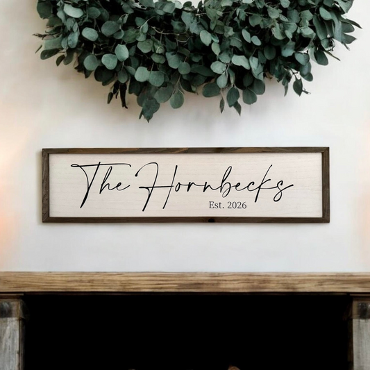 Large Custom Family Name Sign