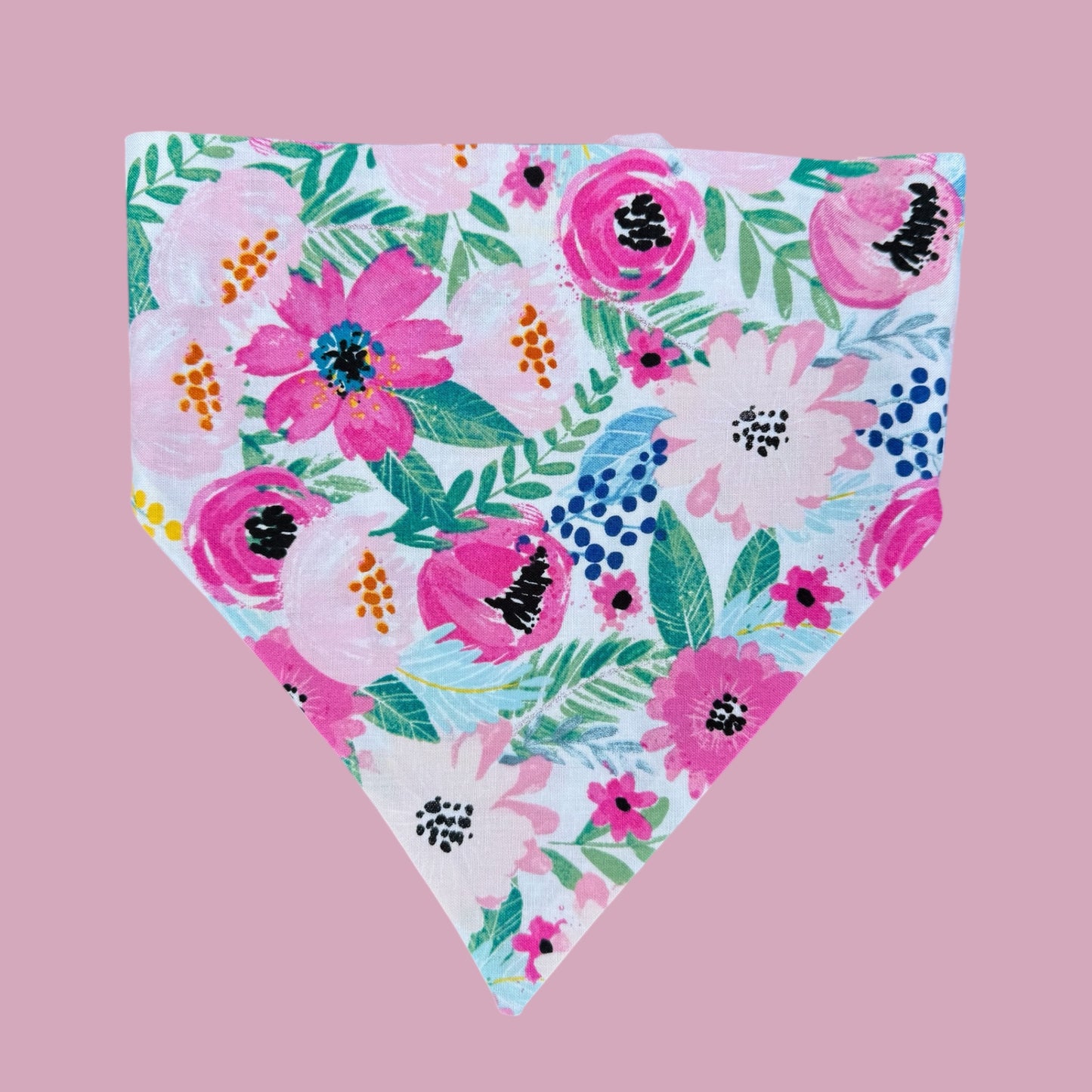 Bright Floral Scrunchie Dog Bandana