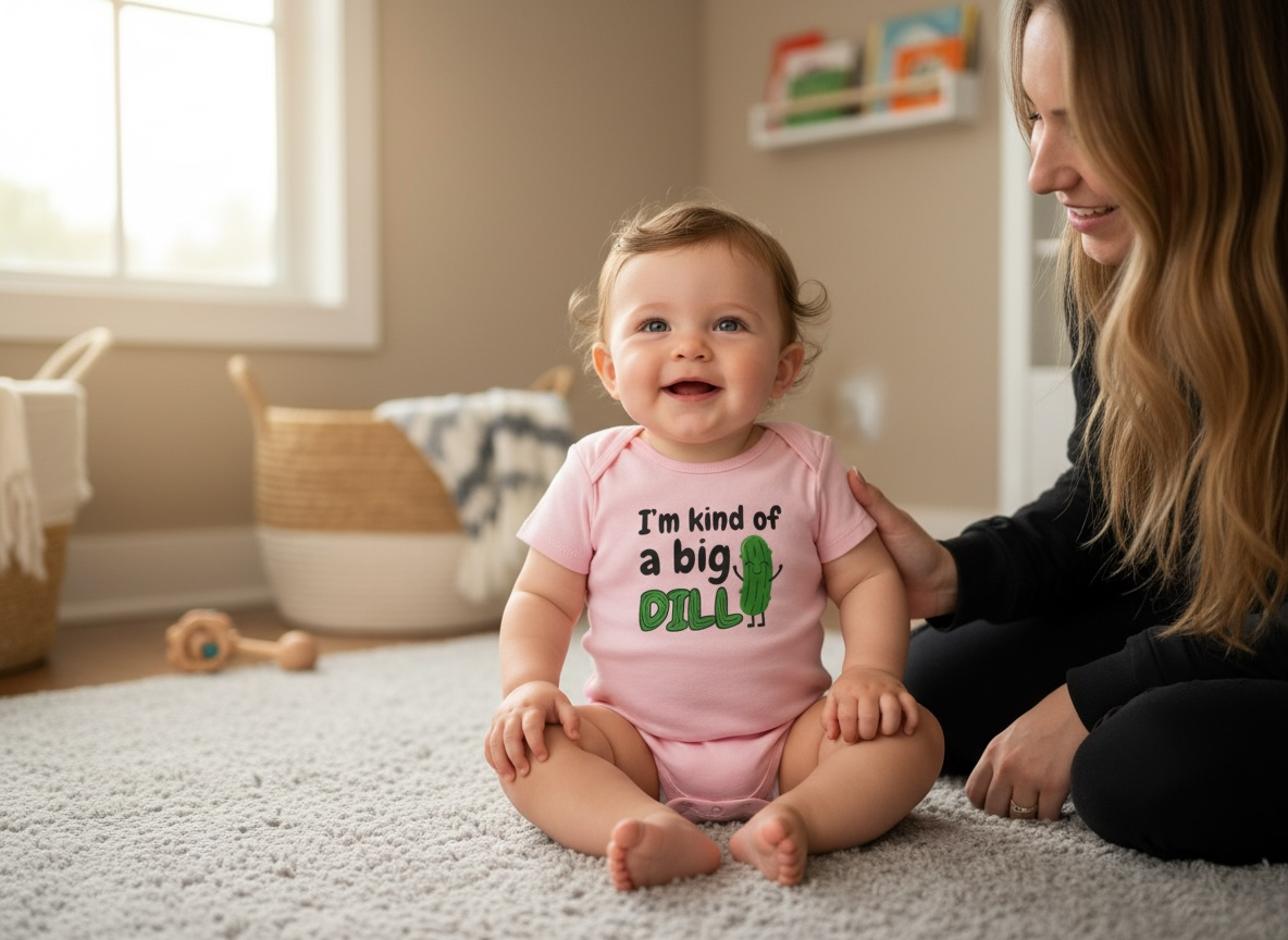 “I’m Kind of a Big Dill” Pickle Baby Onesie