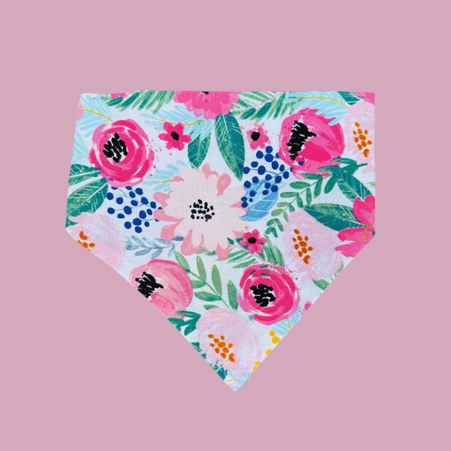 Bright Floral Scrunchie Dog Bandana