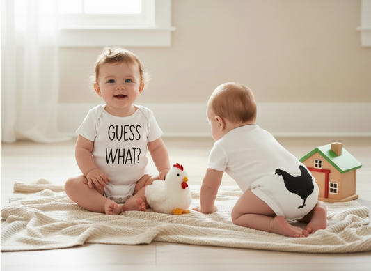 “Guess What? Chicken Butt!” Baby Onesie