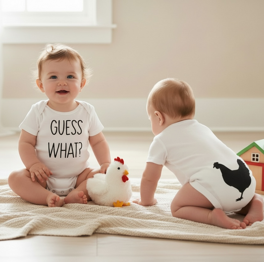 “Guess What? Chicken Butt!” Baby Onesie