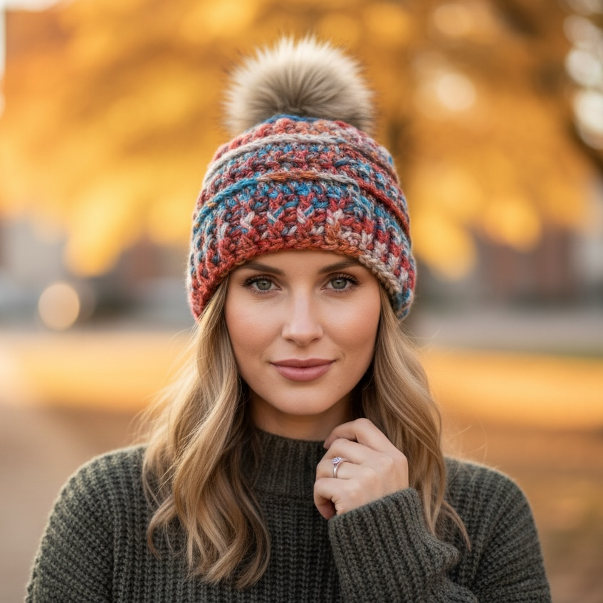 Crochet Winter Hat - Royal Gorge