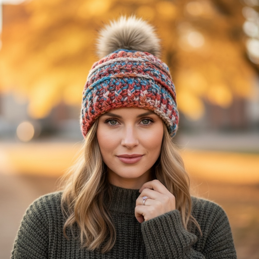 Crochet Winter Hat - Royal Gorge
