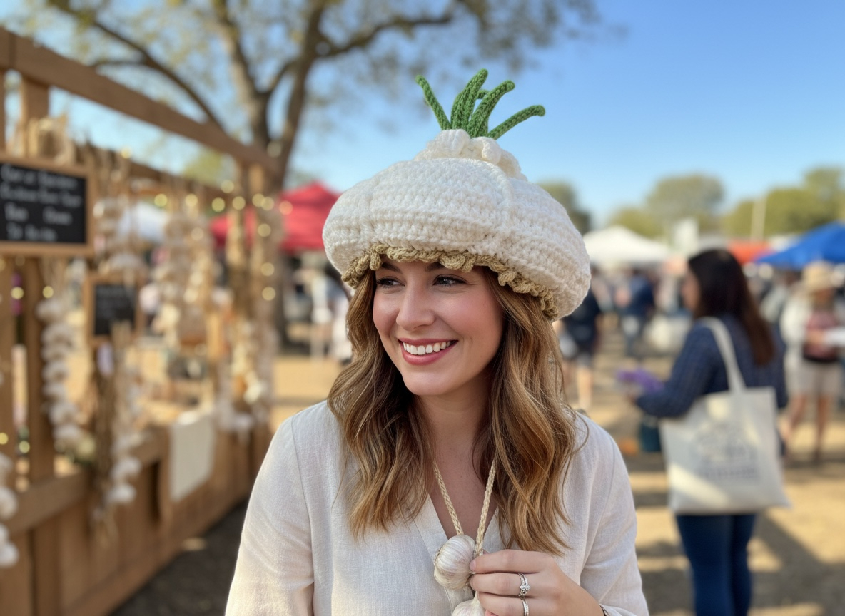 Deluxe Crochet Garlic Hat
