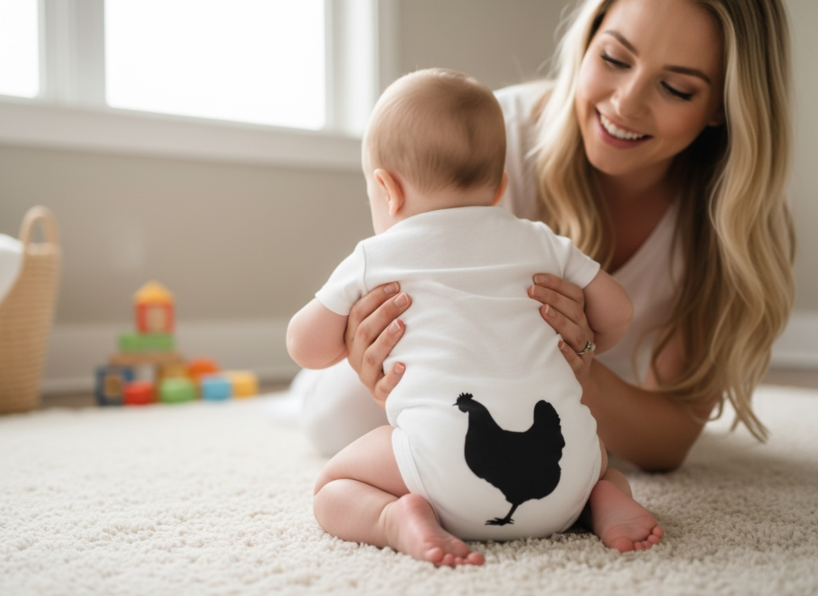 “Guess What? Chicken Butt!” Baby Onesie