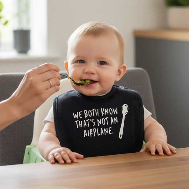 "We Both Know That's Not An Airplane" Unisex Baby Bib