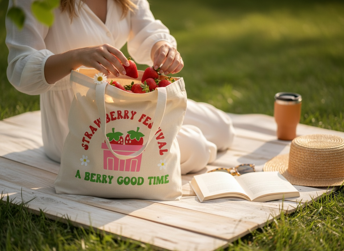 Strawberry Festival Tote Bag