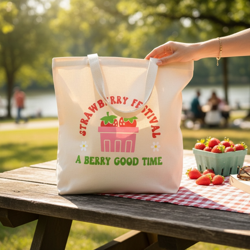 Strawberry Festival Tote Bag