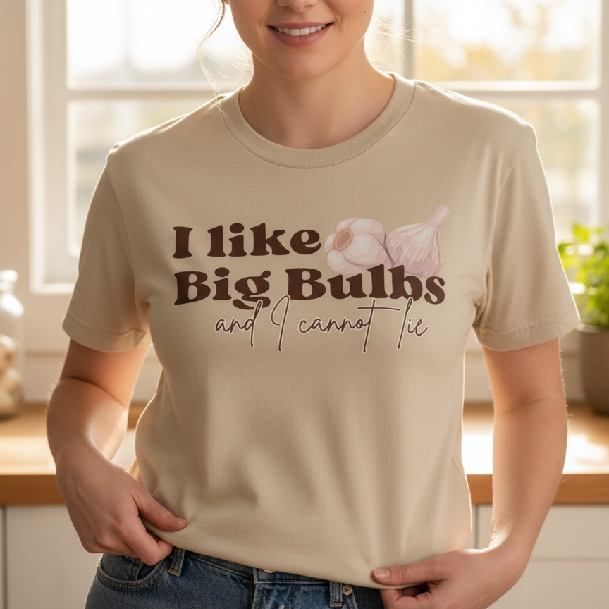 “I Like Big Bulbs & I Cannot Lie” - Garlic T-Shirt
