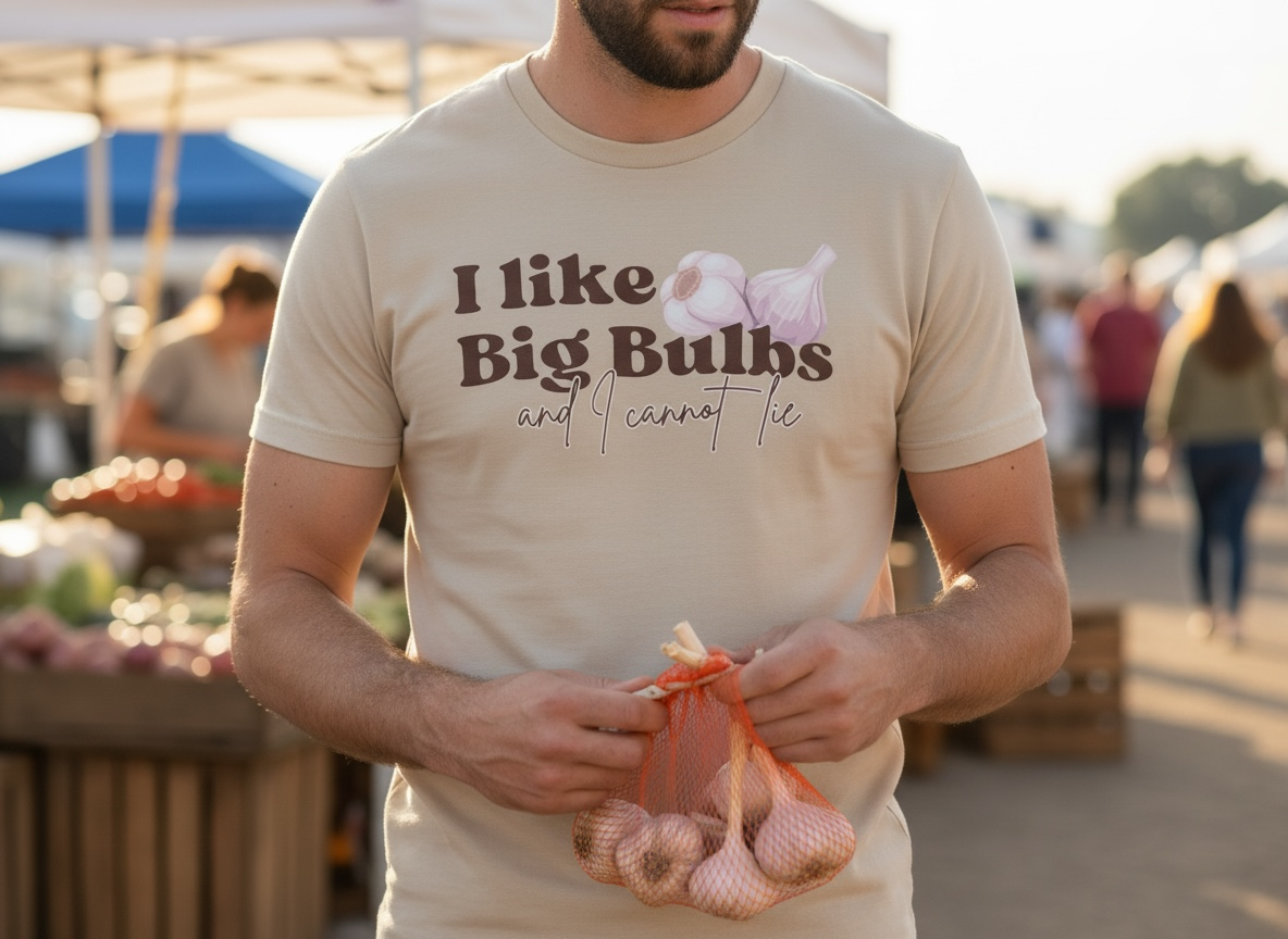 “I Like Big Bulbs & I Cannot Lie” - Garlic T-Shirt