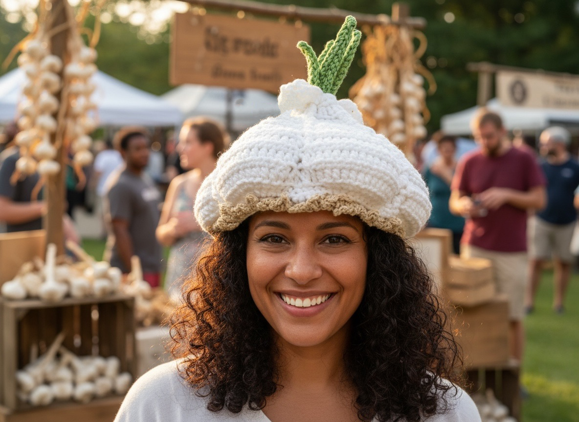Deluxe Crochet Garlic Hat