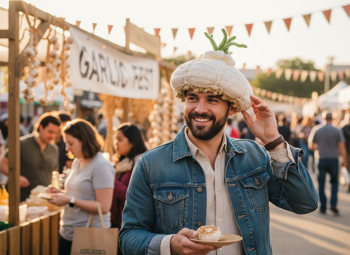 Deluxe Crochet Garlic Hat