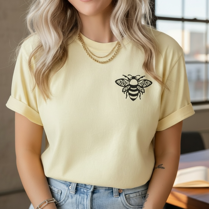 “Bee Happy” Comfort Colors® T-Shirt