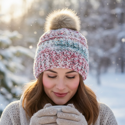 Crochet Winter Hat - Cobble Stone