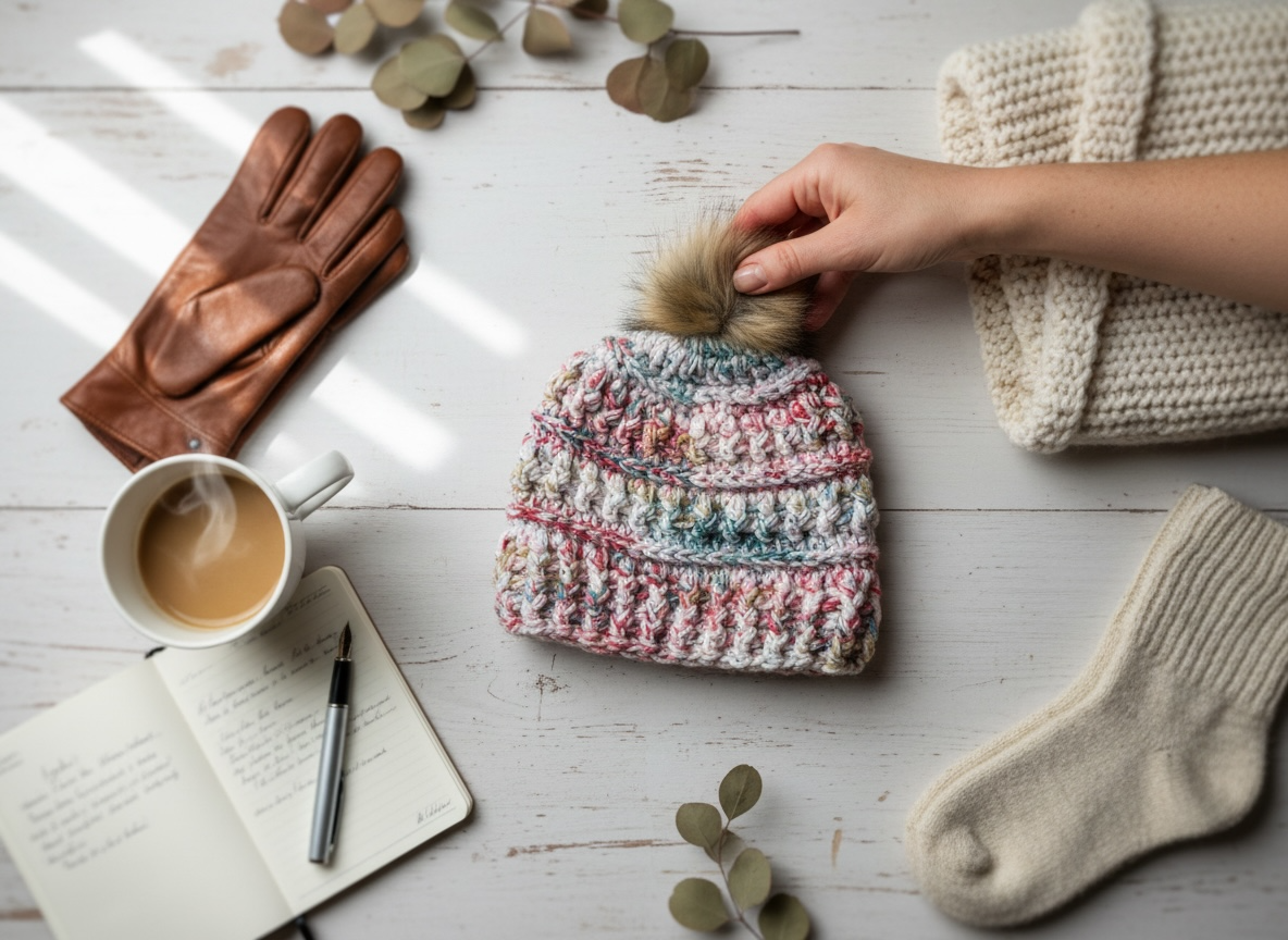 Crochet Winter Hat - Cobble Stone