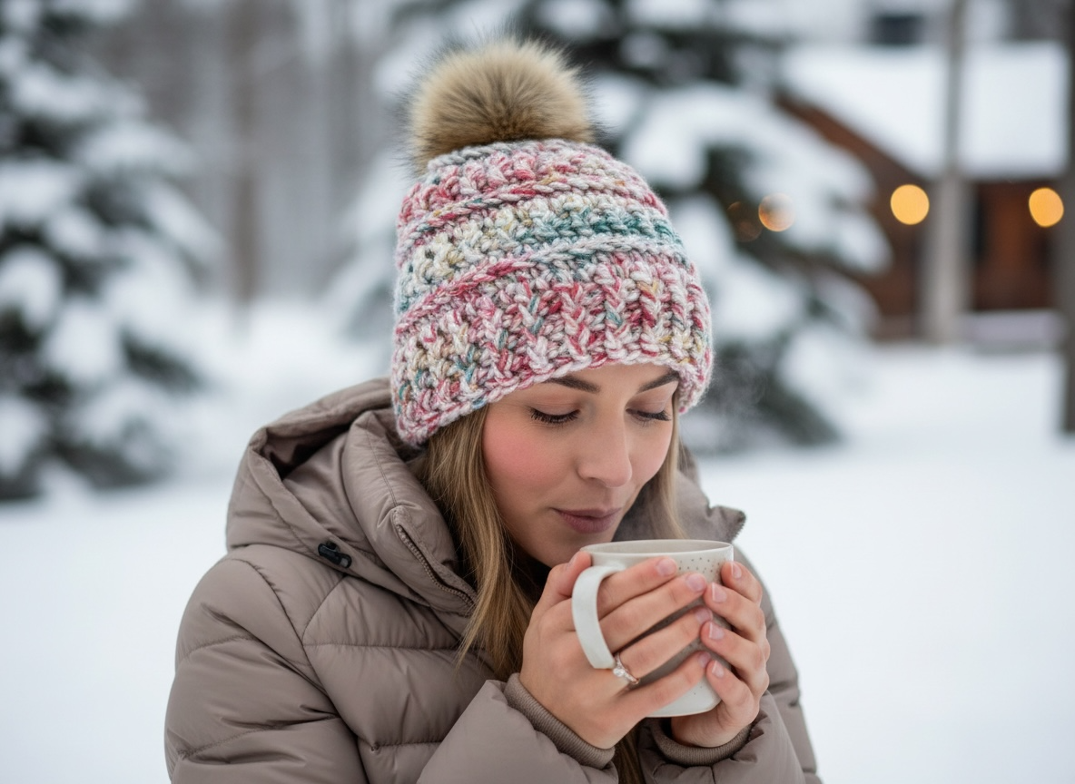 Crochet Winter Hat - Cobble Stone