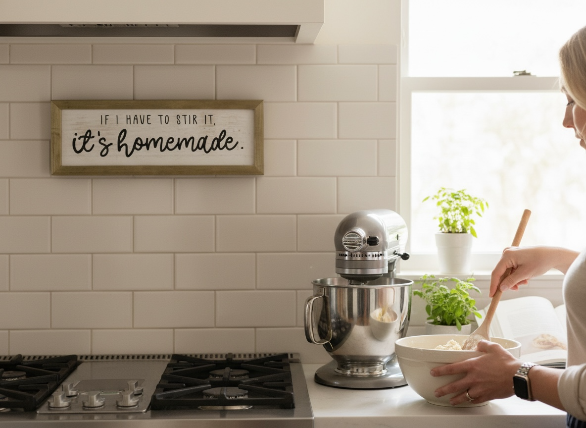 “If I Have To Stir It - It’s Homemade” Kitchen Sign