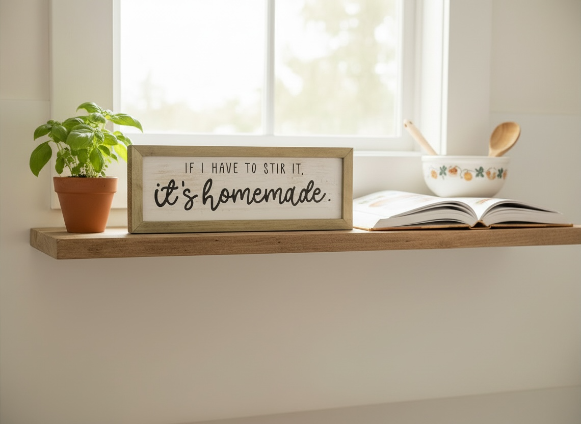 “If I Have To Stir It - It’s Homemade” Kitchen Sign