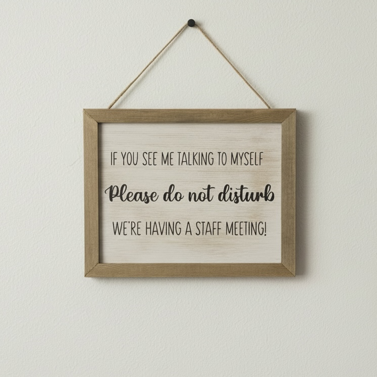 Staff Meeting - Office Hanging Sign