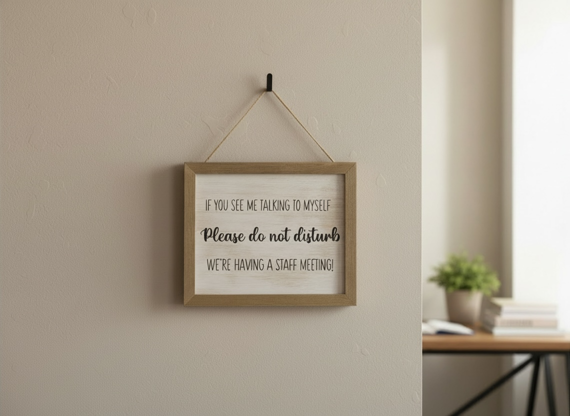 Staff Meeting - Office Hanging Sign