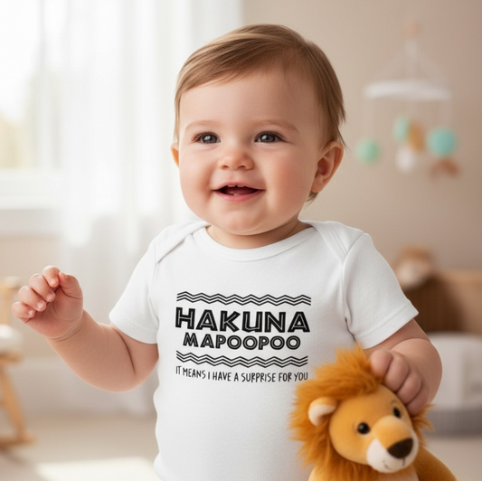 “Hakuna Mapoopoo” Baby Onesie