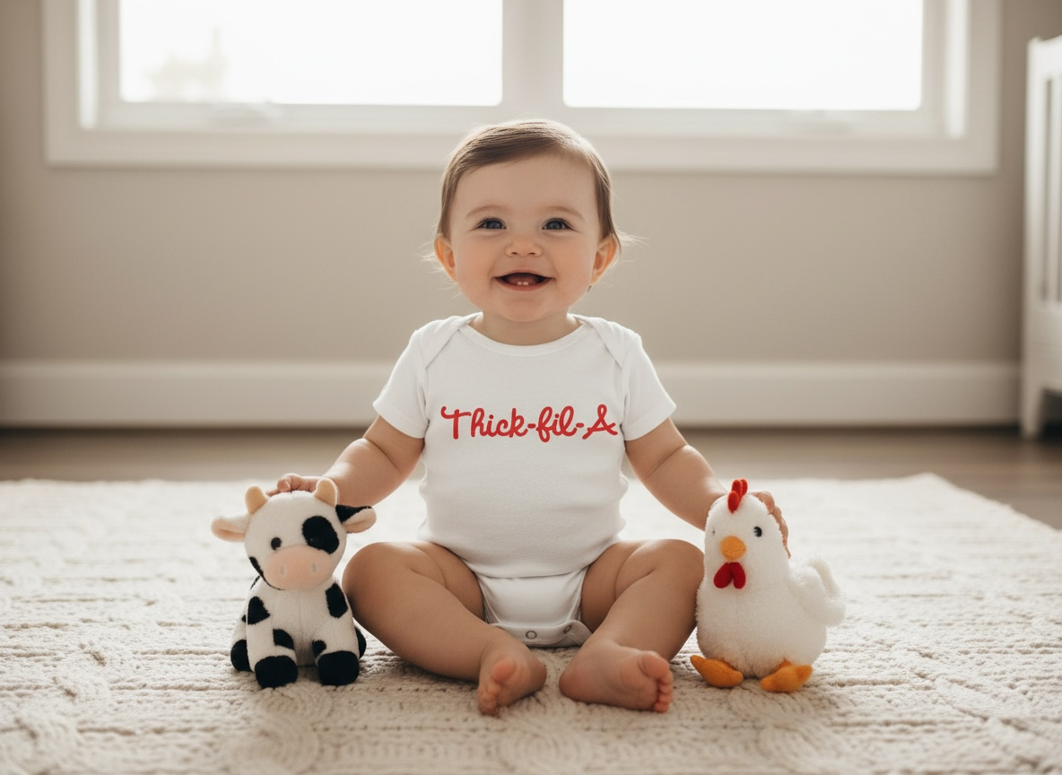 “Thick-fil-A” Baby Onesie