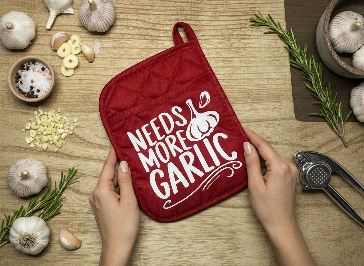 “Needs More Garlic” Pot Holder