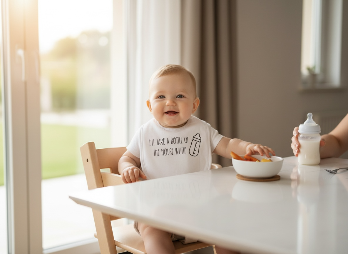 "I’ll Take A Bottle of The House White" Unisex Baby Bib