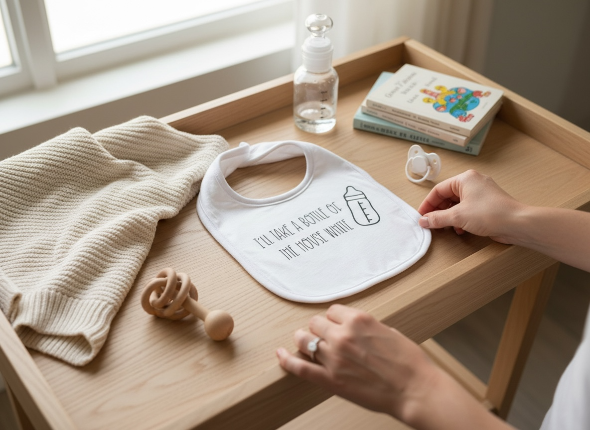 "I’ll Take A Bottle of The House White" Unisex Baby Bib