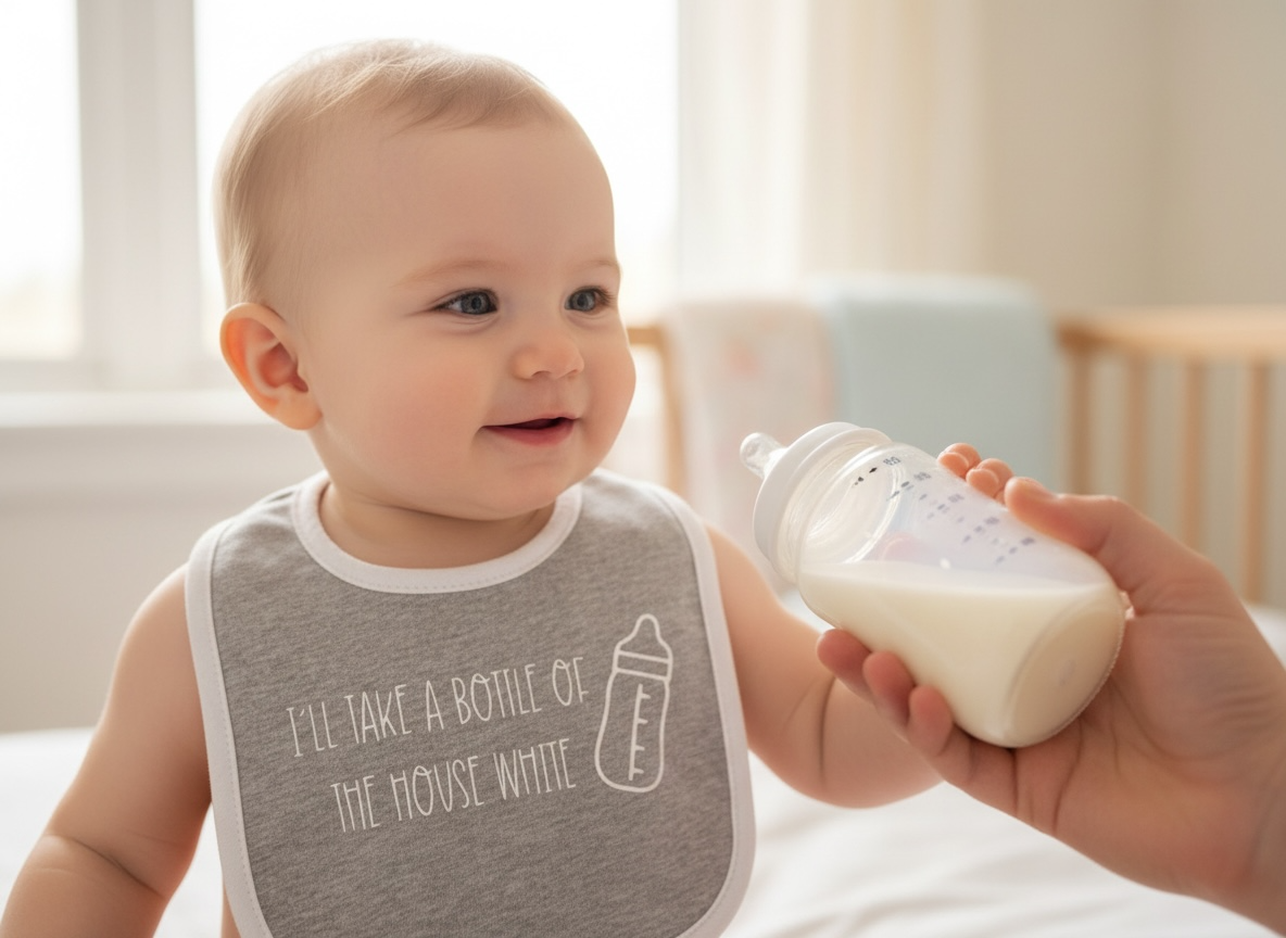 "I’ll Take A Bottle of The House White" Unisex Baby Bib