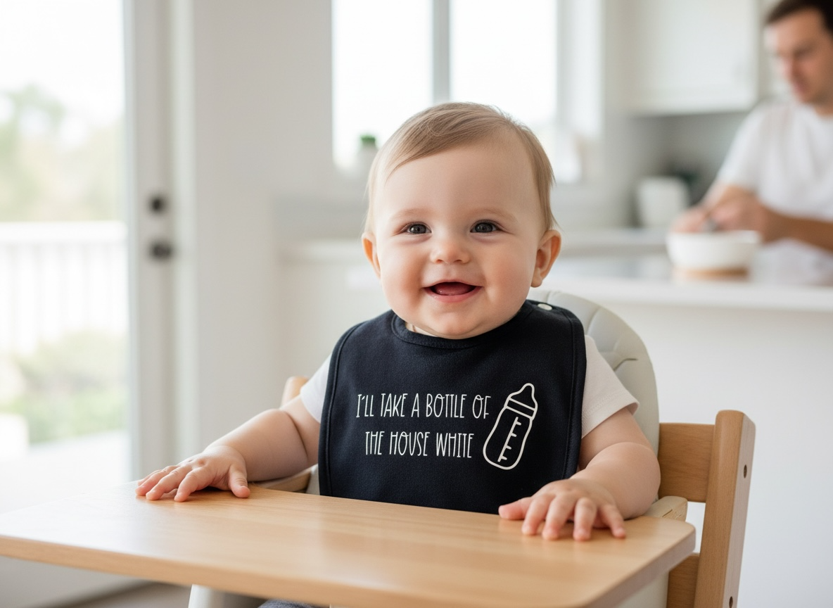 "I’ll Take A Bottle of The House White" Unisex Baby Bib